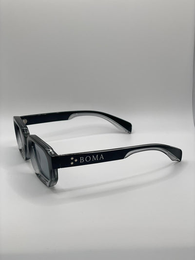 MOKA - Noir avec des verres Gris Fumé Cristal